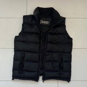 Herno Quilted Black Vest L Men’s feather down